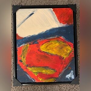12x15 Framed Abstract Superman Painting